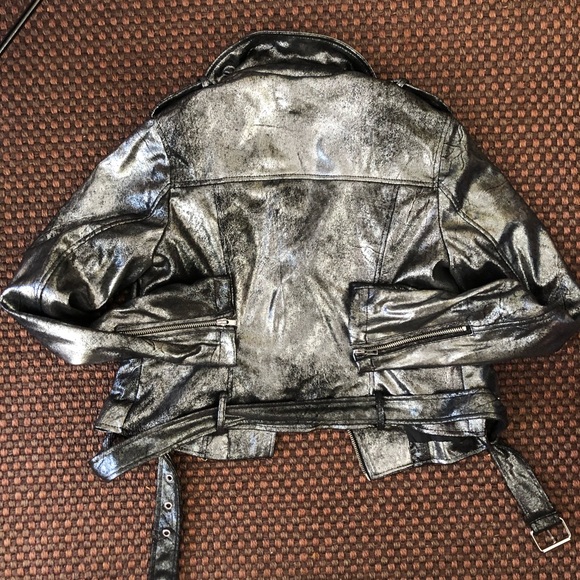 F21 silver moto jacket - Picture 4 of 4